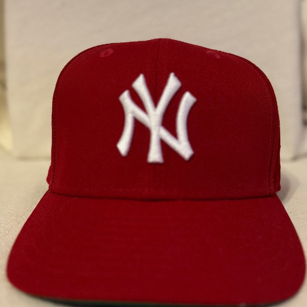 New Era Red 59FIFTY Cap with Green Underbrim